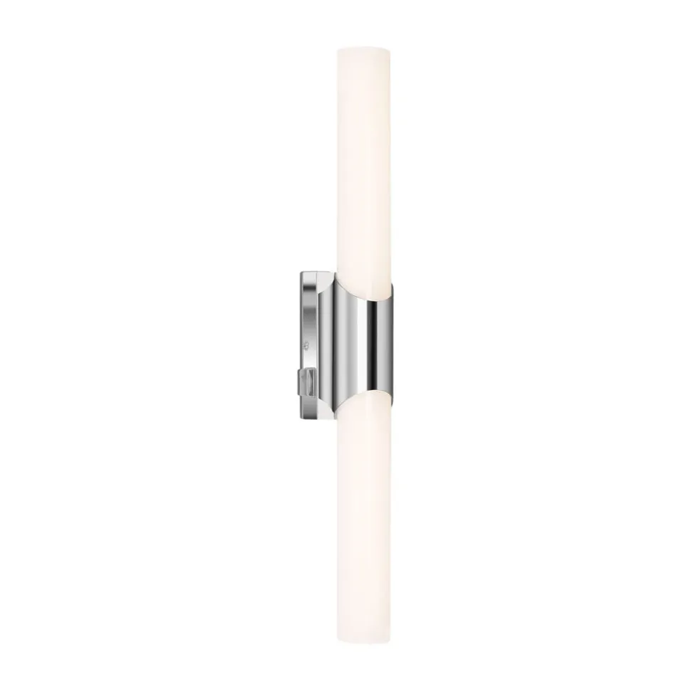 Spejllampe til badeværelse Klak Brilo, krom, 47 cm