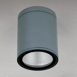 Sputnik LED-loftlampe, IP65, Ø 9 cm, antracit
