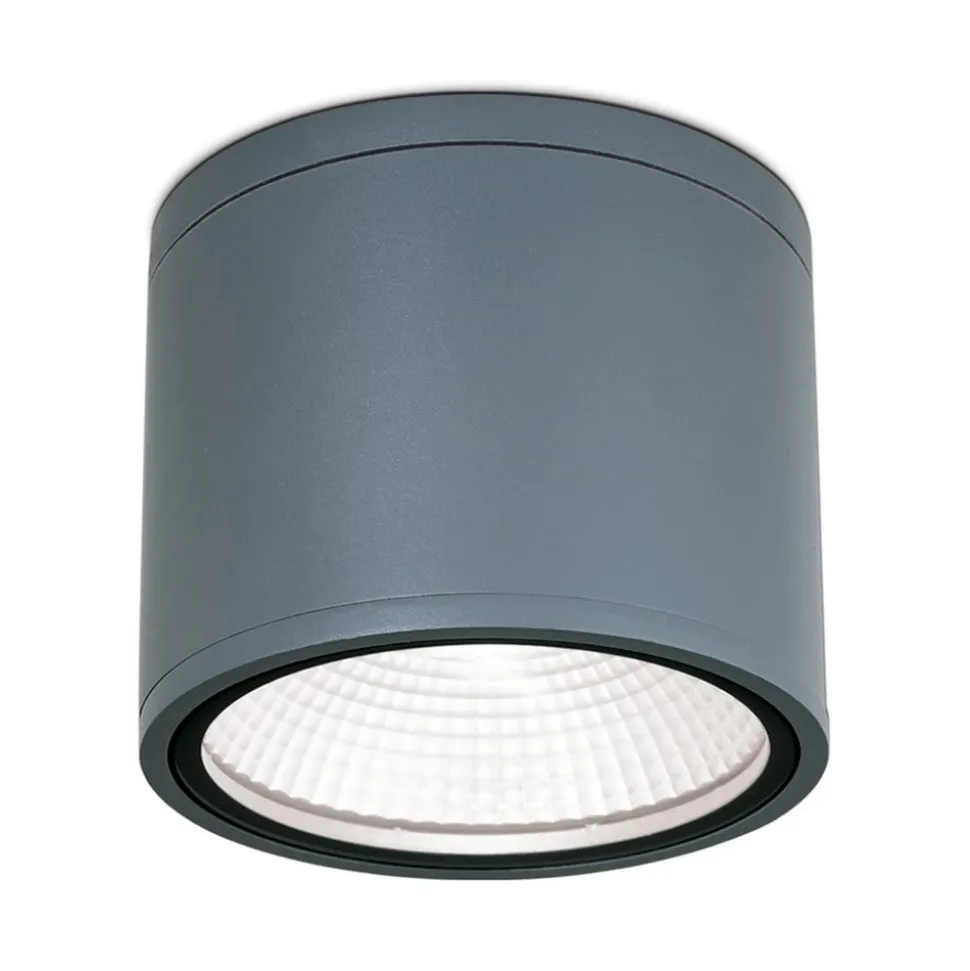 Sputnik LED-loftspot, IP65, Ø 14,5 cm, antracit