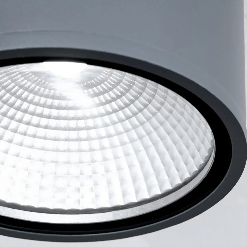 Sputnik LED-loftspot, IP65, Ø 14,5 cm, antracit