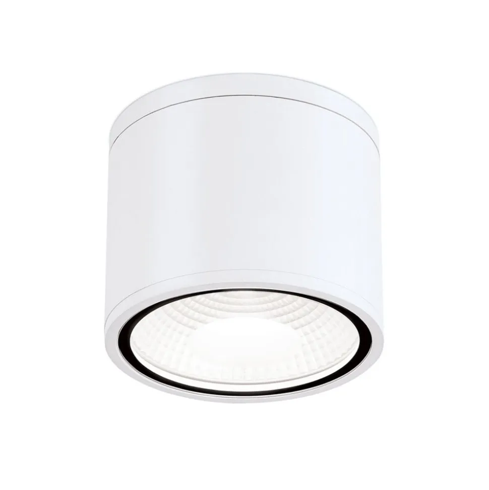 Sputnik LED-loftspot, IP65, Ø 14,5 cm, hvid