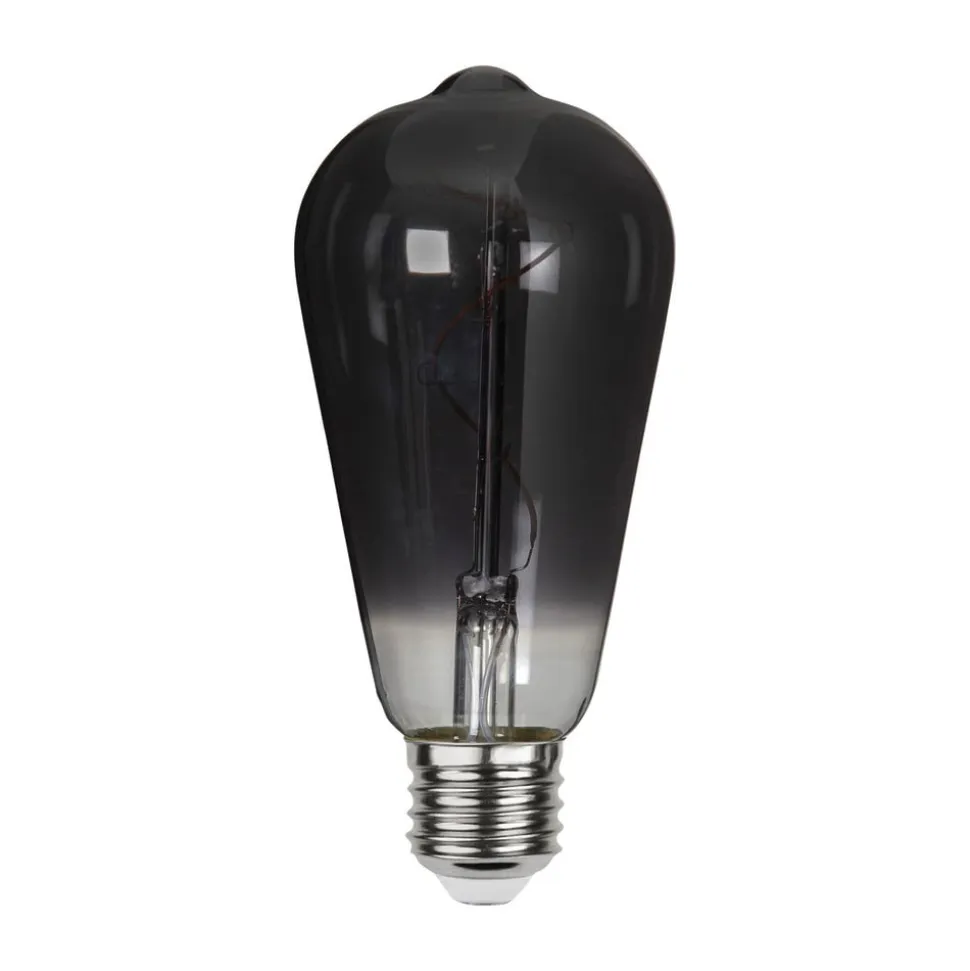 ST64 LED-filamentpære E27 3 W 1.800 K røgglas