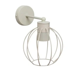STARLIGHT væglampe, cremehvid 1 lyskilde Ø 18 cm metalstik