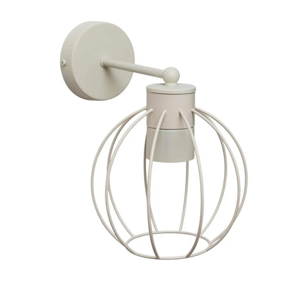 STARLIGHT væglampe, cremehvid 1 lyskilde Ø 18 cm metalstik