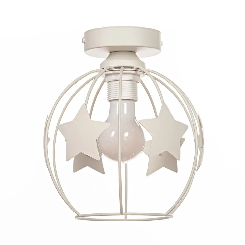 Stars loftlampe, sandfarvet, metal, Ø 21 cm