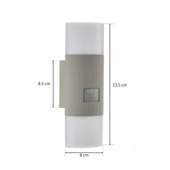 STEINEL L 910 S udendørs LED-væglampe, sensor sølv