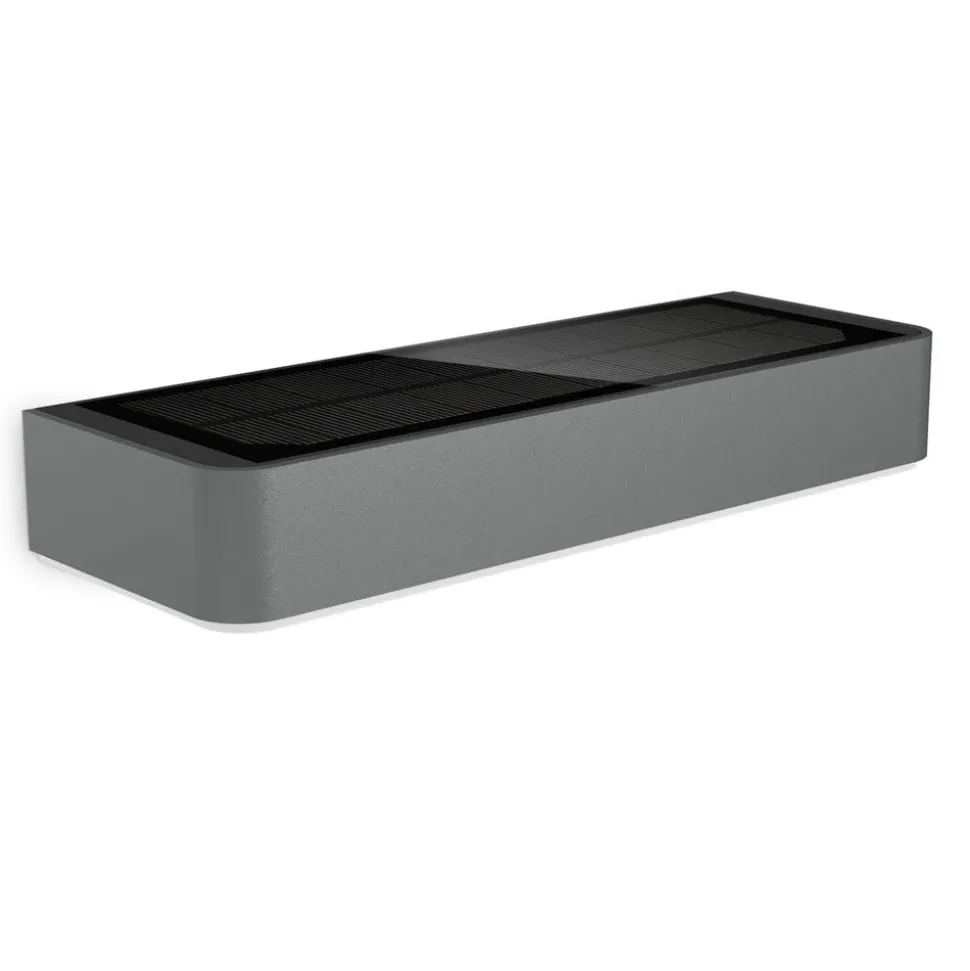 STEINEL LED-væglampe XSolar SOL-O S, antracit, sensor