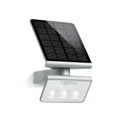 STEINEL XSolar L-S solcelledrevet LED-udendørs væglampe, sølvfarvet
