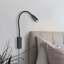 Sten LED-væglampe med bevægelsesstyring, sort
