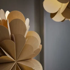 Stående stjerne Maravilla, guld/sort Højde 68 cm
