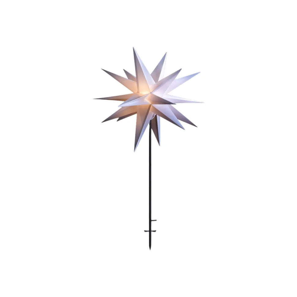 Sterntaler LED-stjerne IP44 stander Ø 100 cm hvid
