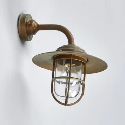 Stilfuld Antique udendørsvæglampe, klart glas