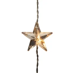 Stjerner LED-lysforhæng, 120 lyskilder, ravgult