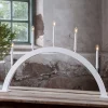 Storm vinduesstage, 5 lyskilder, 59 cm, hvid