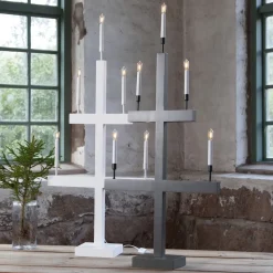 Storm vinduesstage, 5 lyskilder, 118 cm, hvid