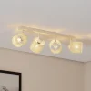 Suerte loftlampe, cremehvid, hørtekstil, 4 lyskilder