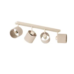 Suerte loftlampe, cremehvid, hørtekstil, 4 lyskilder