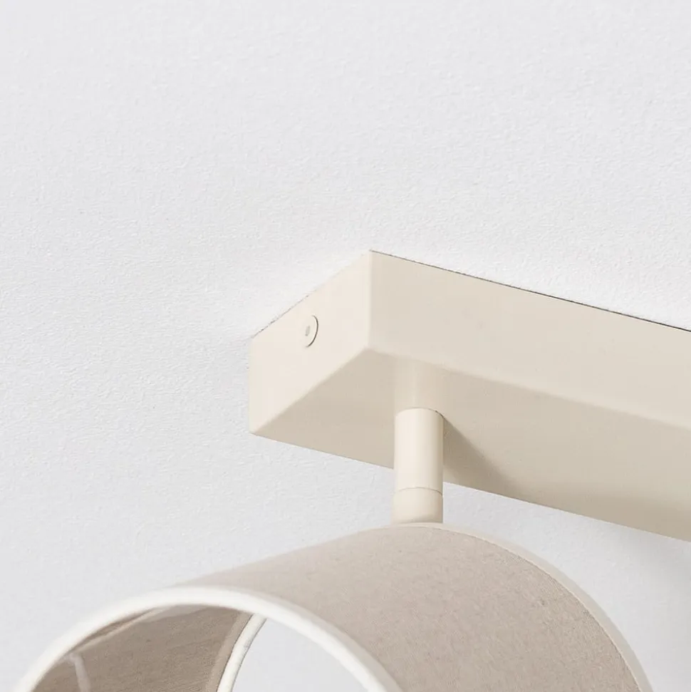 Suerte loftlampe, cremehvid, hørtekstil, 4 lyskilder
