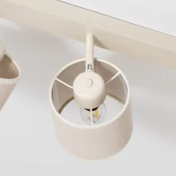 Suerte loftlampe, cremehvid, hørtekstil, 4 lyskilder