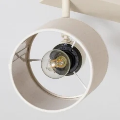 Suerte loftlampe, cremehvid, hørtekstil, 4 lyskilder