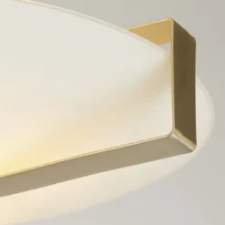 Sundial loftlampe, guld/opalhvid, stål, glas, E27