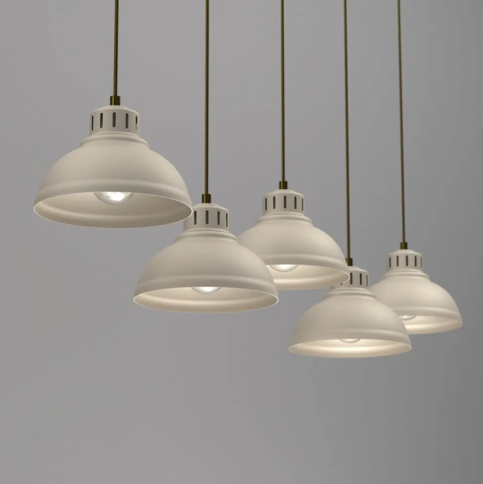 Sven hængelampe, 5 lyskilder, beige, stål