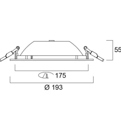 Sylvania LED-indbygningslampe Start, IP54, hvid, 830, Ø 17,5 cm