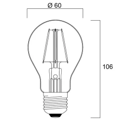 Sylvania ToLEDo Retro LED-pære E27 4,1W rød