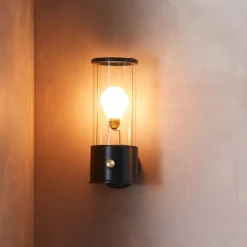 Tala LED-væglampe Muse Portable, IP44, sort, dæmpbar