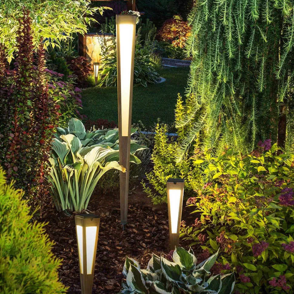 Tecka LED solcellelampe med sensor, 52 cm, Duratek