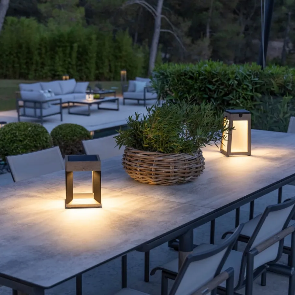 Tecka soldrevet LED-lanterne, bærbar, DuraTek 25cm