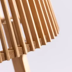 Tecka sol-gulvlampe med sensor, teak