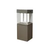 Teckalu LED-sokkellampe solcelle sensor teak/hvid