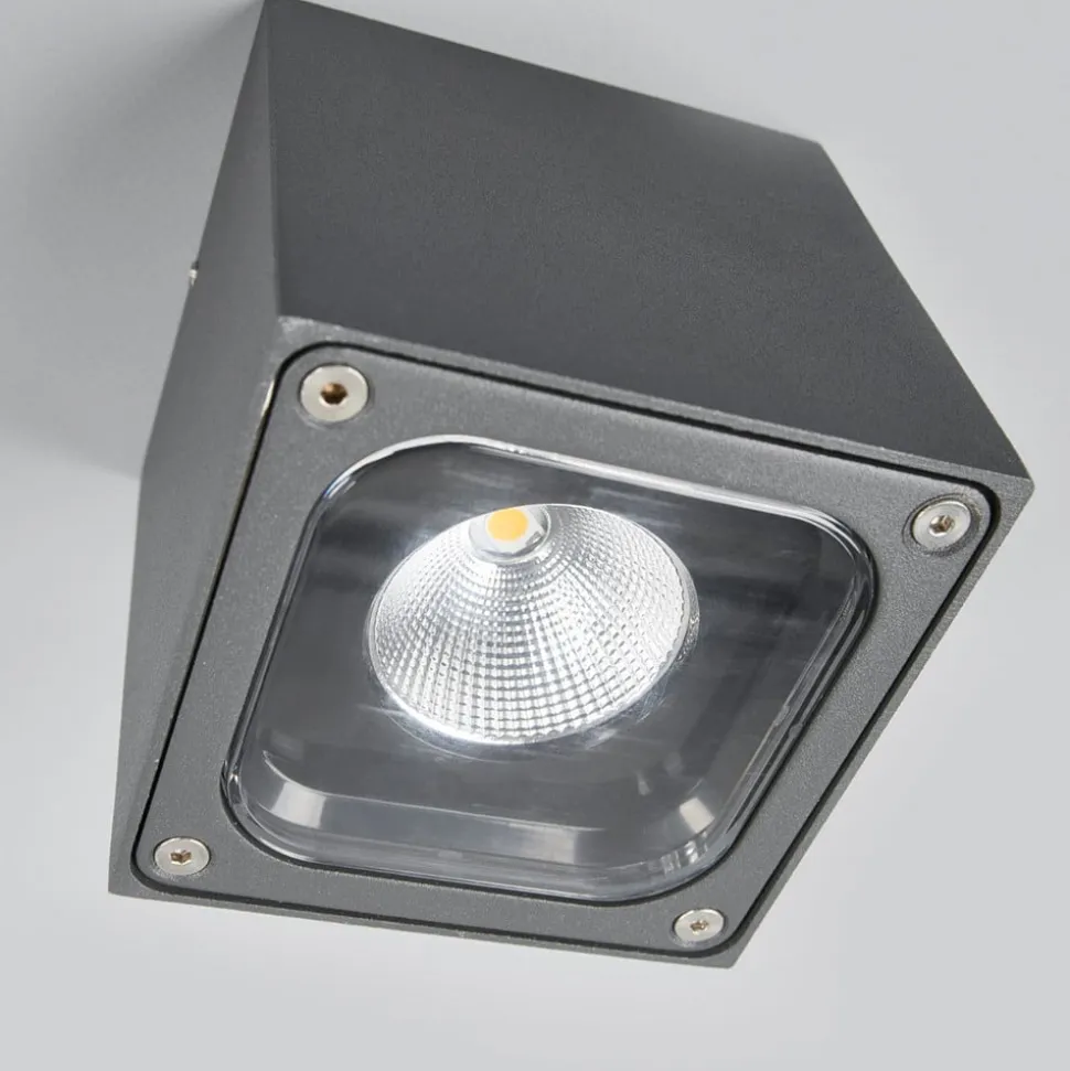 Terningformet LED udendørs loftlampe Tanea, IP54