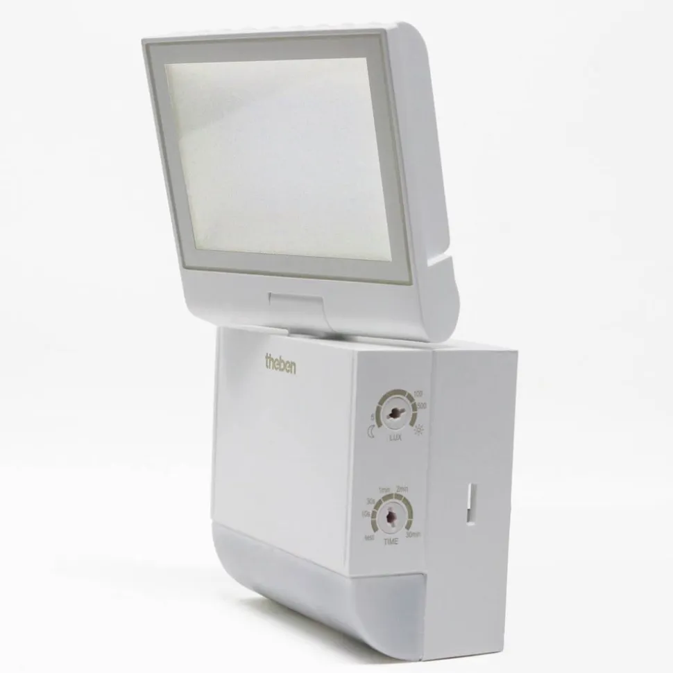 Theben udendørs LED-væglampe theLeda S8-100, hvid, sensor