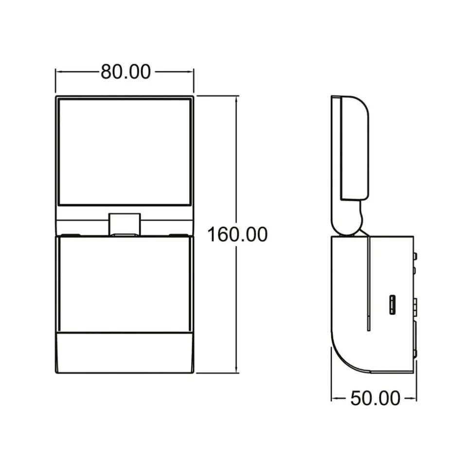 Theben udendørs LED-væglampe theLeda S8-100, hvid, sensor