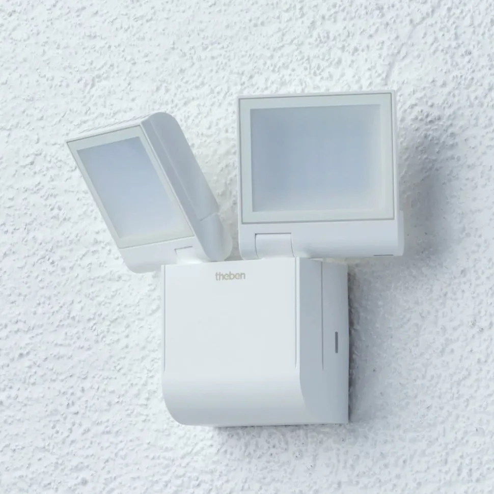 Theben udendørs LED-væglampe theLeda S17-100L, hvid, 2 lyskilder.