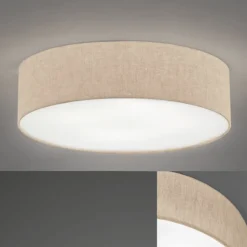 Thor loftslampe i tekstil, sand, Ø 60cm