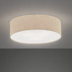 Thor loftslampe i tekstil, sand, Ø 40cm