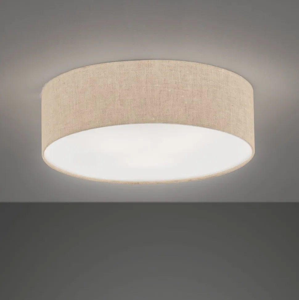 Thor loftslampe i tekstil, sand, Ø 40cm