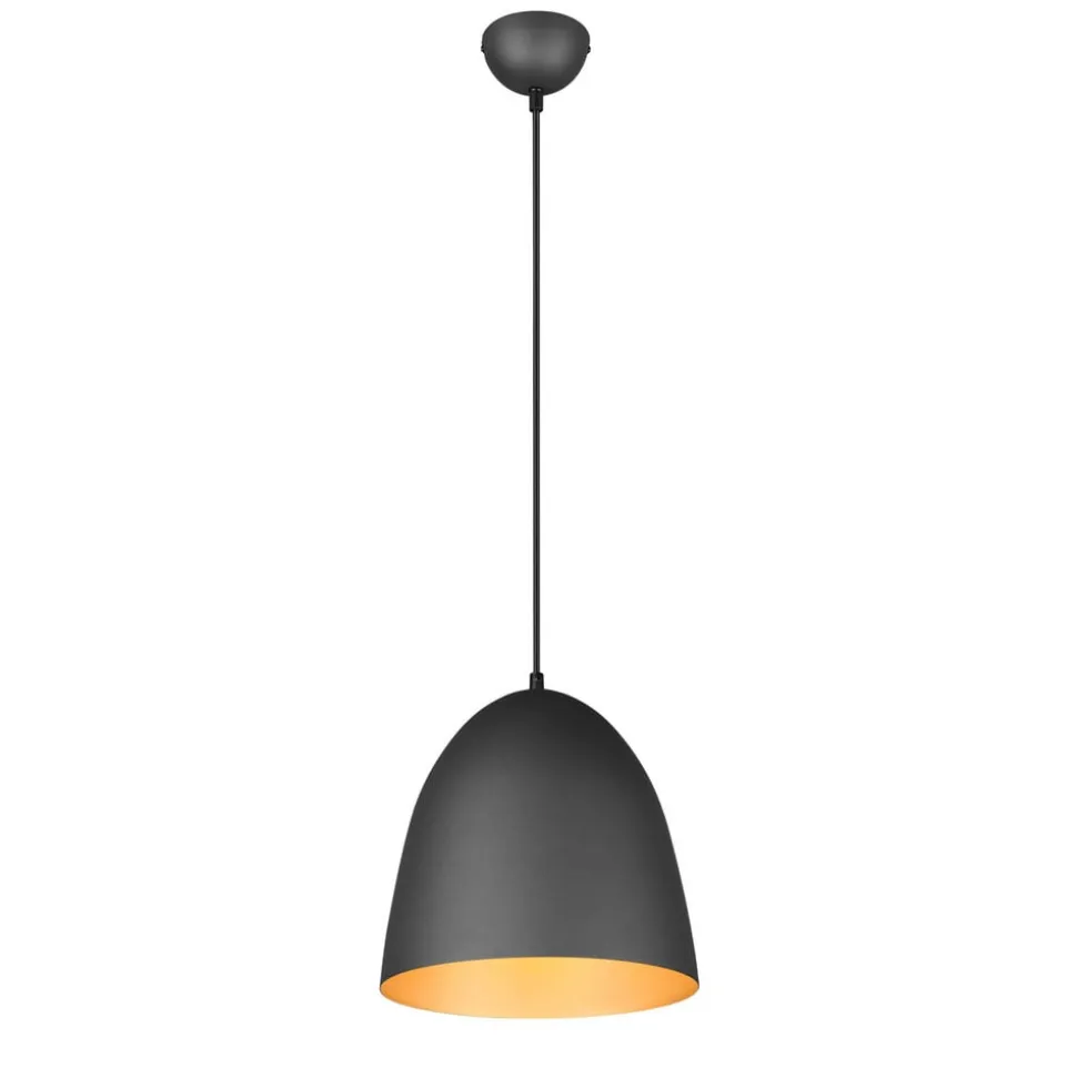 Tilda hængelampe, 1 lyskilde, sort/guld, Ø 25 cm