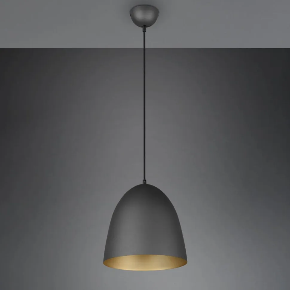 Tilda hængelampe, 1 lyskilde, sort/guld, Ø 25 cm