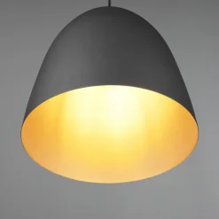 Tilda hængelampe, 1 lyskilde, sort/guld, Ø 25 cm