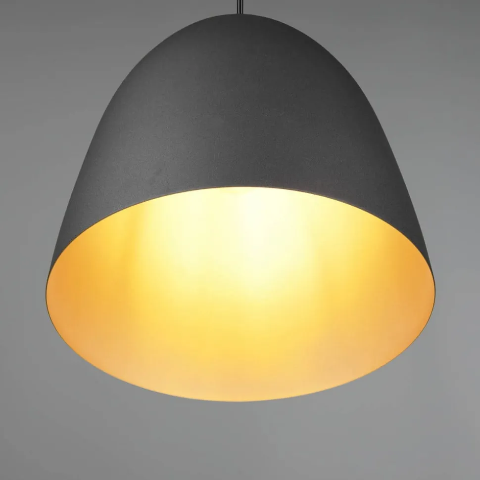 Tilda hængelampe, 1 lyskilde, sort/guld, Ø 25 cm