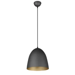 Tilda hængelampe, 1 lyskilde, sort/guld, Ø 25 cm