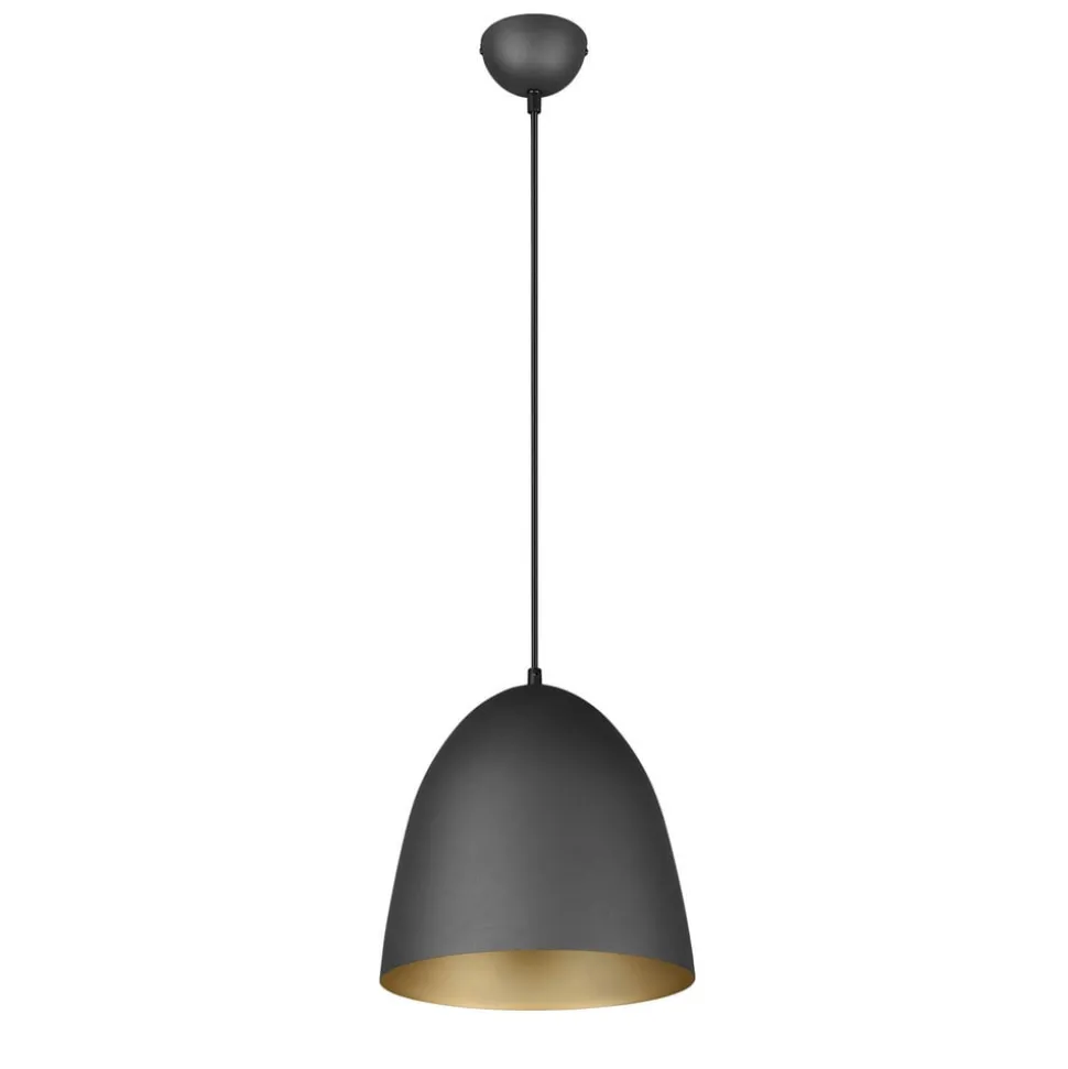 Tilda hængelampe, 1 lyskilde, sort/guld, Ø 25 cm