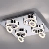 Tim kvadratisk LED-loftlampe, med 8 ringe