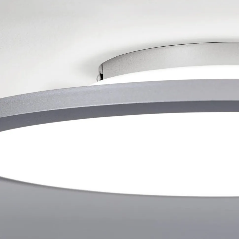 Titanfarvet LED loftlampe Aria, dæmpbar - 40 cm
