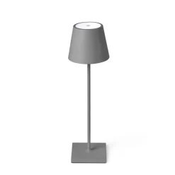 Toc LED-bordlampe med USB-oplader, IP54, grå