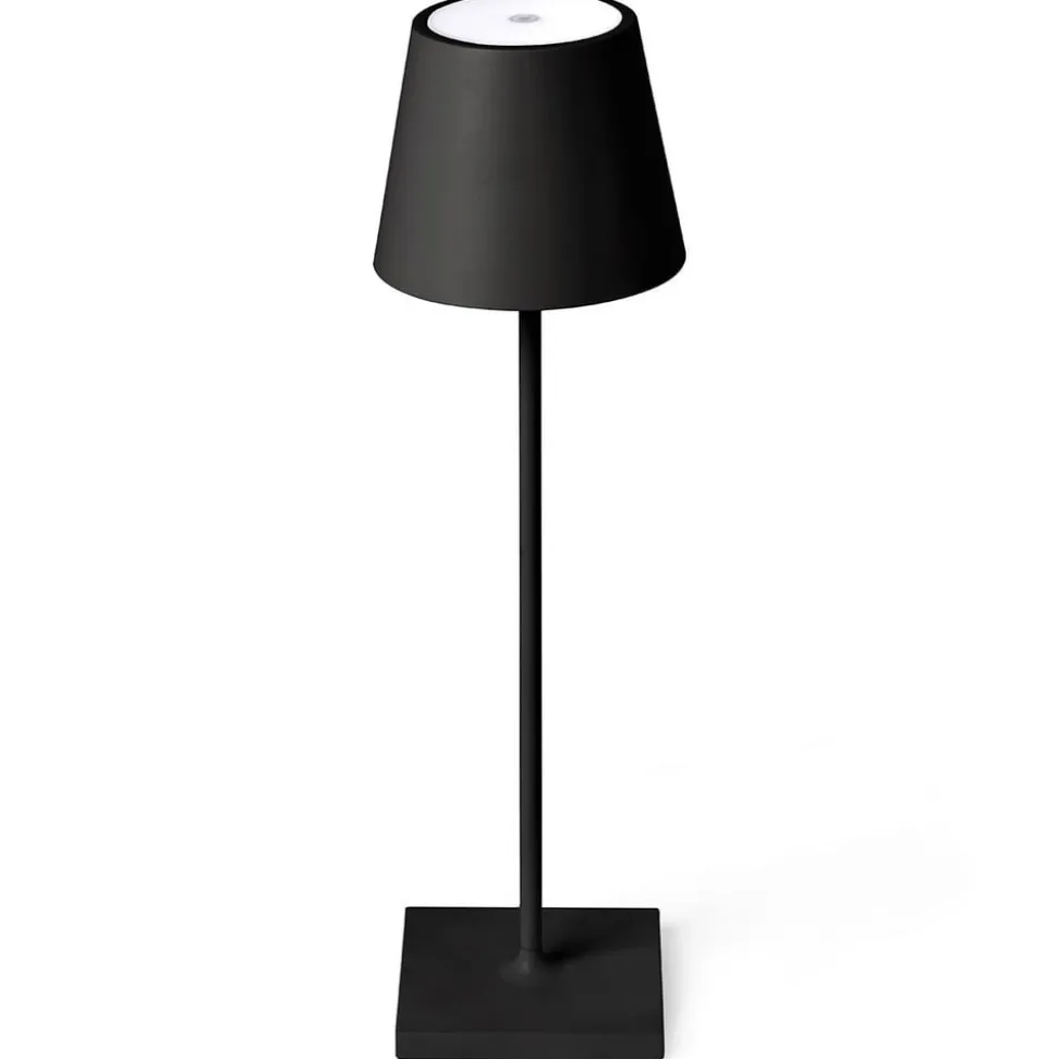 Toc LED-bordlampe med USB-oplader, IP54, sort